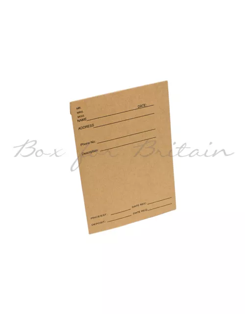 Watch & Jewellery Repair Job Envelopes 90mm x 125mm. Wholesale. 3 Colour.