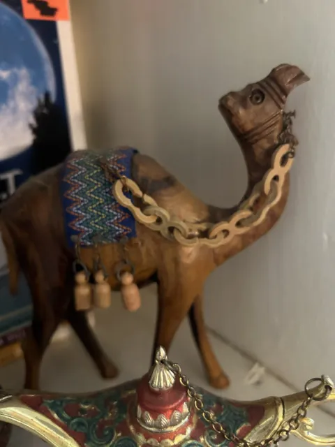 Vintage Handmade Hand Carved Wood Camel Folk Art beautiful unique decoration