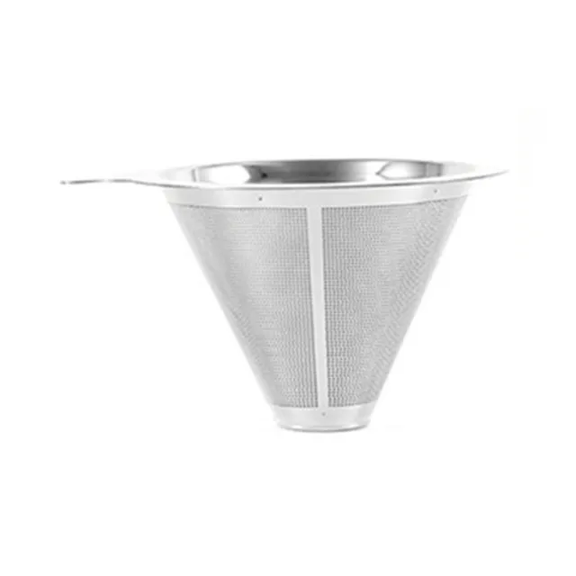 Mesh Stainless Steel Coffee Filter Paperless Pour Over Cone Dripper - 1pc