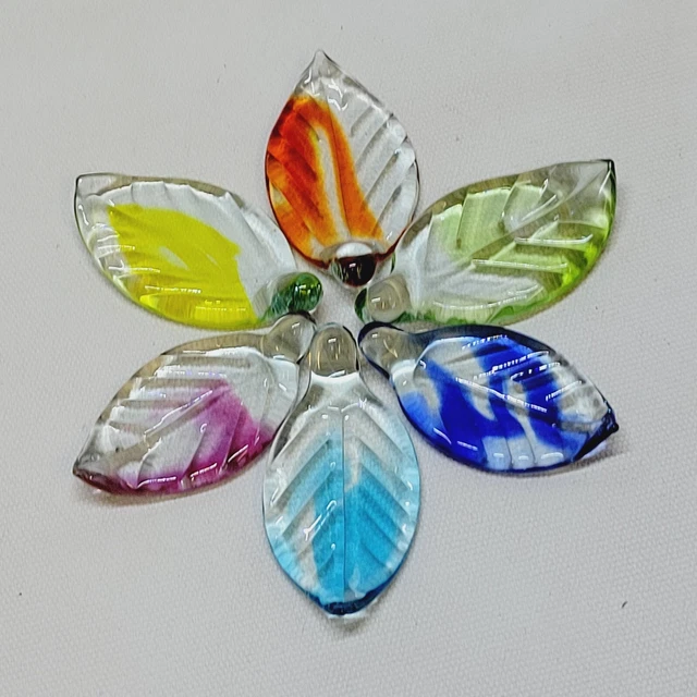 6 Portes Chauffe-Plat Verre Coloré - Bleu, Orange, Violet, Vert, Rouge, Jaune