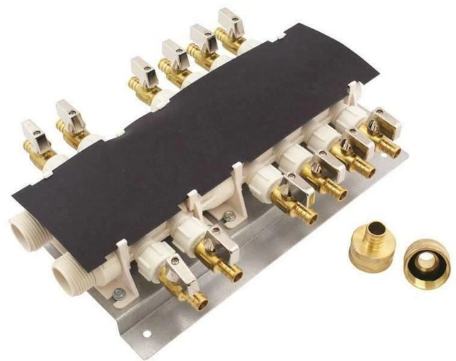 Apollo 6907912CP 12 Port PEX Manifold With Shutoff Valves