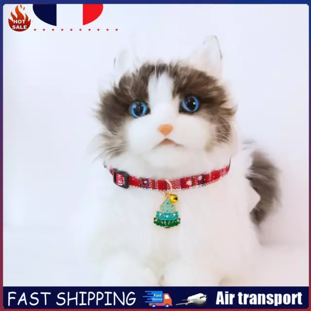 Adjustable Cat Dog Collar with Pendant Pet Supply Xmas Decor (Christmas Tree S)