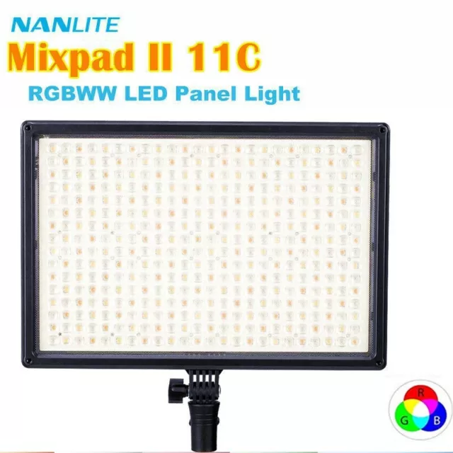 Nanlite Mixpad II 11C 13W RGB LED Video Light Panel 2700K-6500K CCT Photo Lights