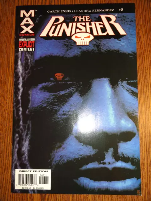 Punisher #8 Garth Ennis MB Bradstreet Cubierta 1st Estampado Frank Castle Máximo