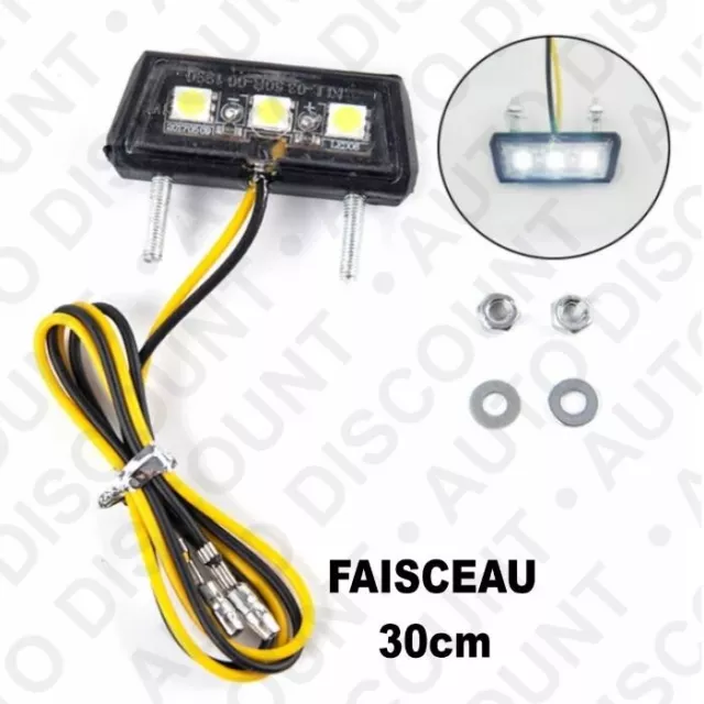 Module éclairage LED Moto plaque d'immatriculation Universel - 12V Etanche  - France-Xenon