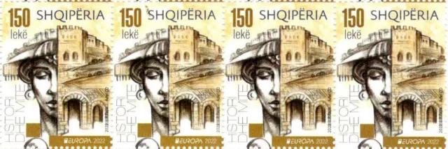 Albania Stamps 2022. Europa/CEPT: Stories and Myths. Strip of 4 MNH