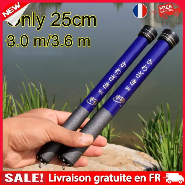 Fishing Rod Pole 19 Action Telescopic Fishing Rod Hard Portable Travel Fish Tool