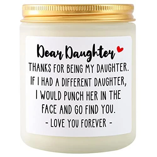 Daughter Gifts from Mom or Dad, Gifts for Daughter, Funny Birthday White Jar