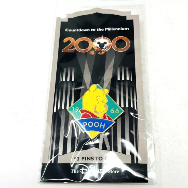 Disney Store Pin Countdown To The Millennium 2000 Pooh 1966 #93 New On Card