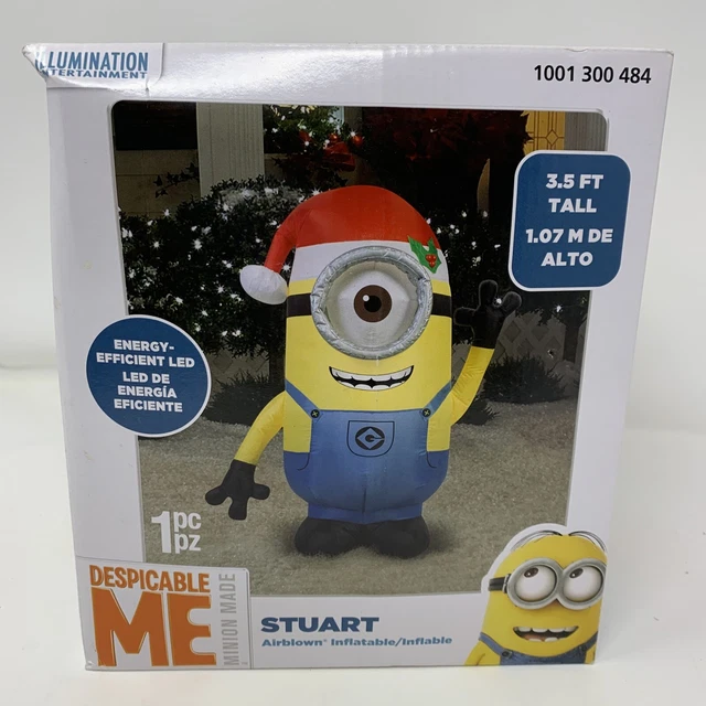3.5 FT TALL Gemmy Despicable Me stuart Minions Airblown Inflatable