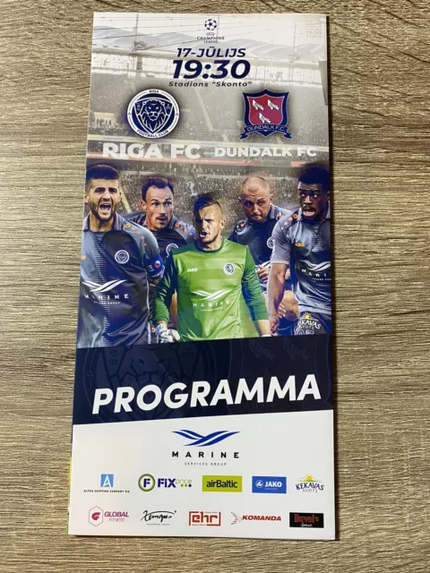 Riga FC V Dundalk Europa League 17/07/19 2019-20 Programme