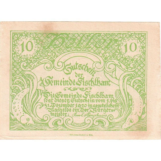 [#287958] Austria, Fischlham, 10 Heller, Eglise, 1920, 1920-12-31, UNC, Mehl:FS