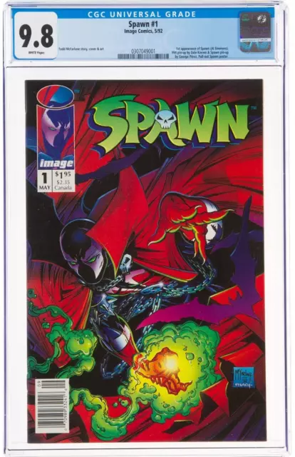 🔥 Spawn #1 NEWSSTAND CGC 9.8 NM/MT 1992 1st appearance Image Todd McFarlane 🔥