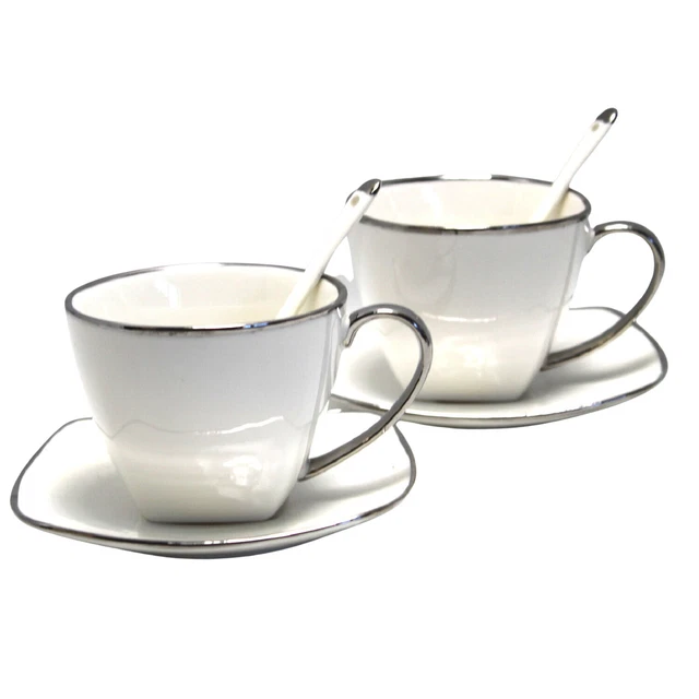 Lot De 6 Tasses à Café Folliet Nicole Blas, Porcelaine, Comme Neuves