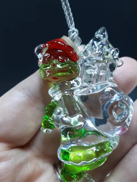 Dr. Seuss' Santa LENOX Crystal GRINCH UP THE CHIMNEY Christmas Ornament Gift Bag 2