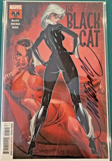 BLACK CAT #7 J SCOTT CAMPBELL VIRGIN SIGNED w/COA Spider-Man