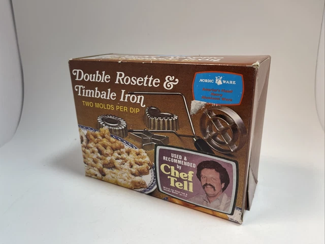 Vintage Nordic Ware Double Rosette and Timbale Iron Original Box