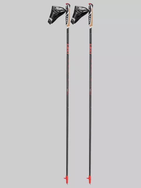 Leki Nordic Walking -Walker Platinium - 105 cm Stocklänge -schwarz/rot/weiß