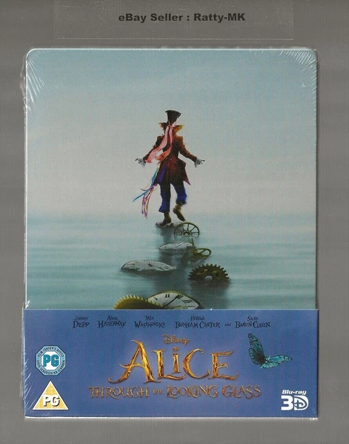 DISNEY'S ALICE THROUGH The Looking Glass - Uk 3D + 2D Blu Ray Steelbook ...