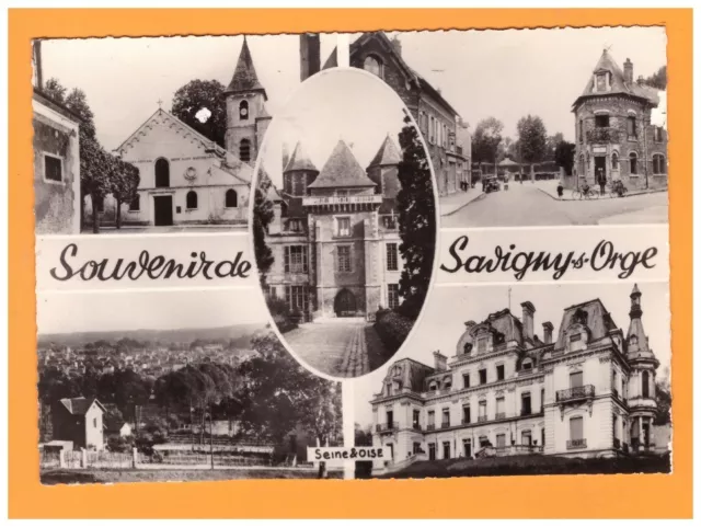 SAVIGNY-sur-ORGE (91) GARE , EGLISE & VILLAS vers 1950-1960