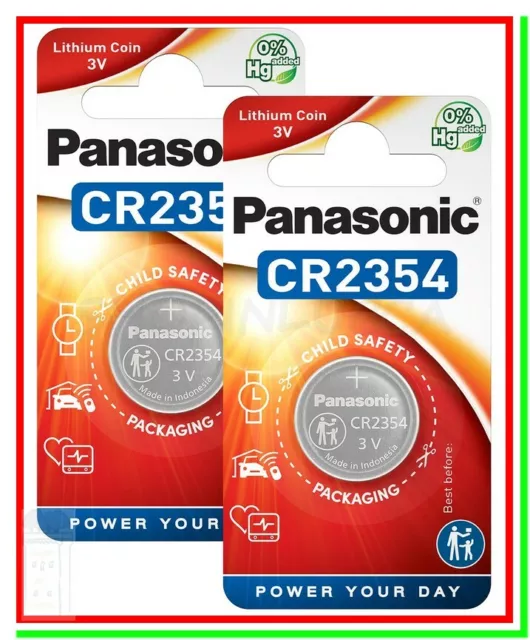 2 Pile Litio Batterie PANASONIC CR2354 2354 SUUNTO POLAR CS 400 500 600 RC3 Keo