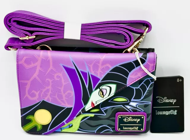 Loungefly Maleficent Dragon Crossbody Bag Disney Sleeping Beauty Glow Handbag