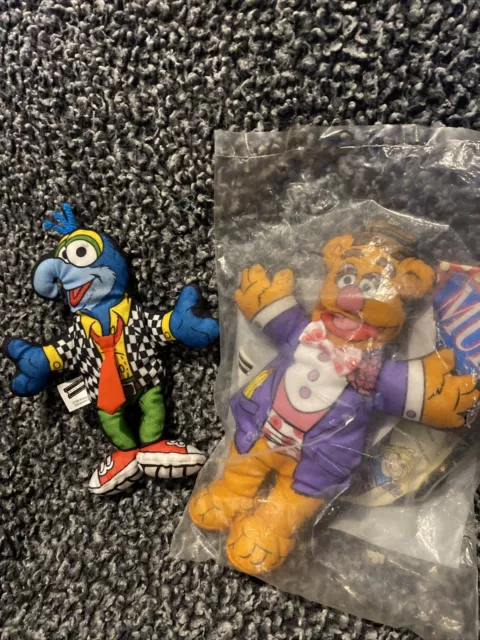 GONZO THE GREAT & Fozzy bear Blockbuster Video VTG 1998 Plush Toy 7” Muppet