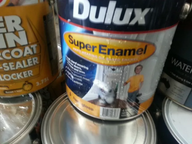 Dulux 4 Litre Super-Enamel Oil/.Base High-Gloss Int/Ext Ant-White-Usa  Paint