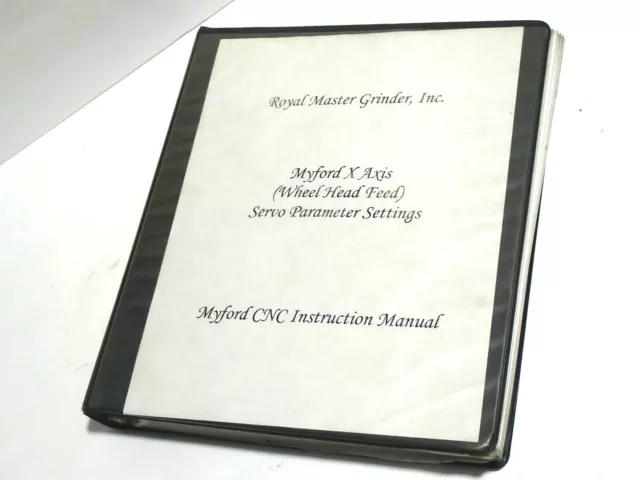 Royal Master Grinder Myford X Axis Operator Manual 11