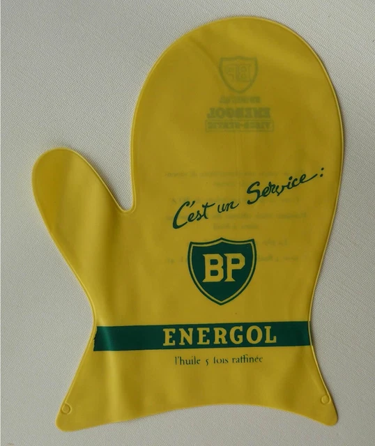 GANT PUBLICITAIRE en plastique BP ENERGOL Visco-Static 1954