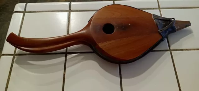 Mid Century Danish Modern Fireplace Bellows - Handcrafted Wood