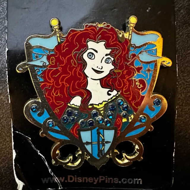 Walt Disney Pin Brave Princess Merida Crest Shield Jeweled 2013