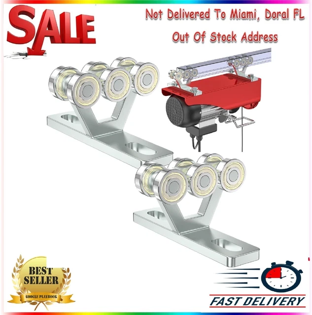 TROLLEY WHEEL 6 Hoist with Rollers Strut Trolley Assembly for Electric ...