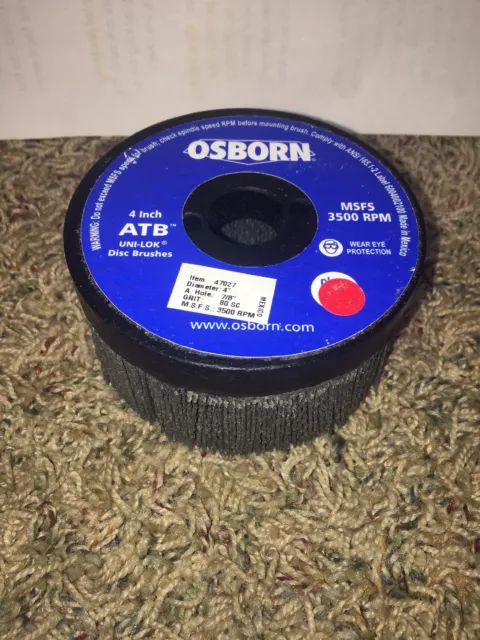 OSBORN  47027 4" 80 Grit Abrasive Brush. MSFS 3500RPM