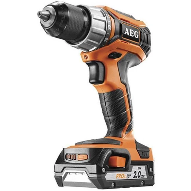 Perceuse visseuse compacte AEG 18V Li-ion - 2 batteries 2.0Ah - 1 chargeur 40min