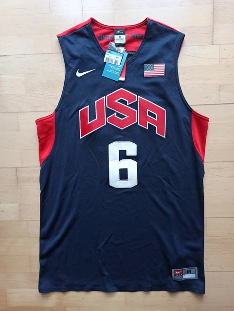 VINTAGE TEAM USA 2008 Olympics Basketball Jersey Lebron James 6 L