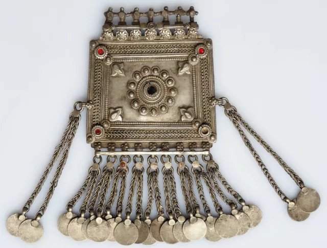 antike Afghan nomaden schmuck Silber Kette Anhänger nomadic Silver