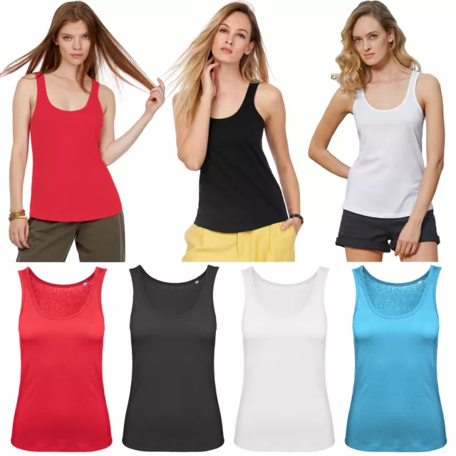 Pack of 6 and 12 Women Vest MODAL Plain Ladies Wide Strap Singlets Stretchy  Top