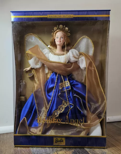 Barbie Holiday Angel Royal Blue and Gold Gown Doll Collector Edition NEW 2000