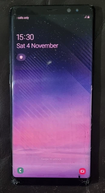 Samsung Galaxy Note8 SM-N950 - 64GB - Midnight Black (Unlocked) - Cracked & Burn
