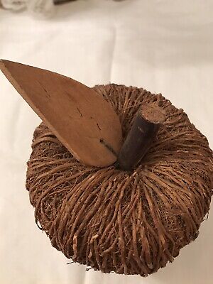 Hand Crafted Vine Root Apple Wooden Stem Hand Carved Leaf Stem Runs Throughout
