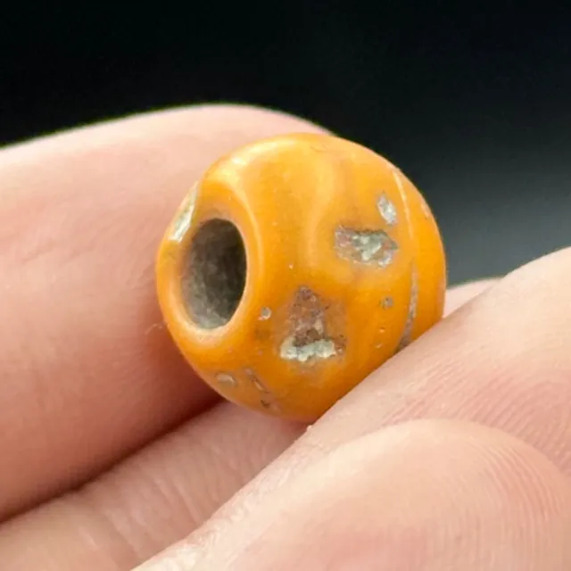 Very old ancient Roman glass bead in good condition