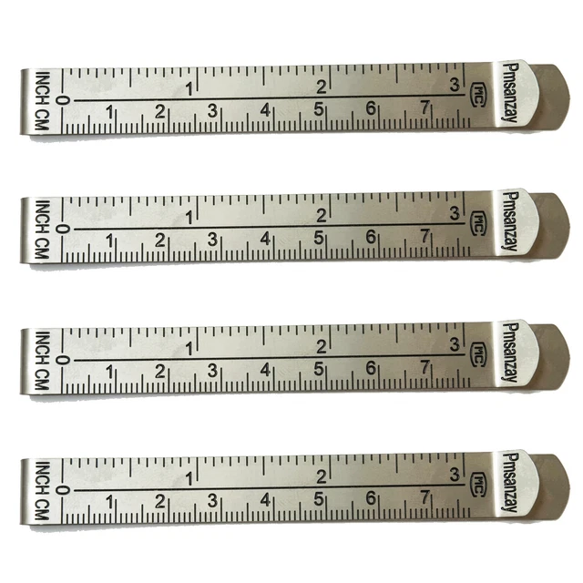 4 piezas Clips de inhibición Medición Pin Dobladero Clip Marcado Regla Guías Acero Inoxidable