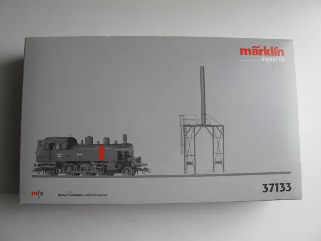 Märklin 37133, Dampflokomotive mit Heizkamin, mfx, Neu, unbespielt in OVP, 1:87