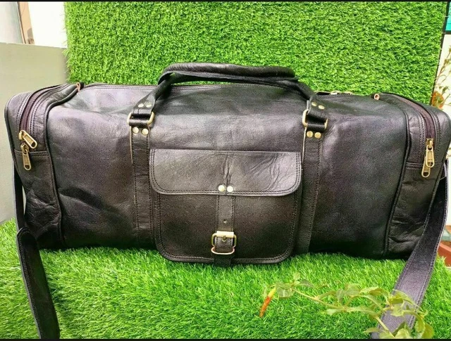 Sac de voyage en cuir extra large fait à la main 76,2 cm