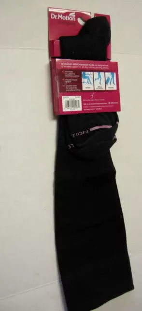 KNEE HIGH COMPRESSION Socks By Dr. Motion, 8-15mmHg, Women's Sock Sz. 9 ...