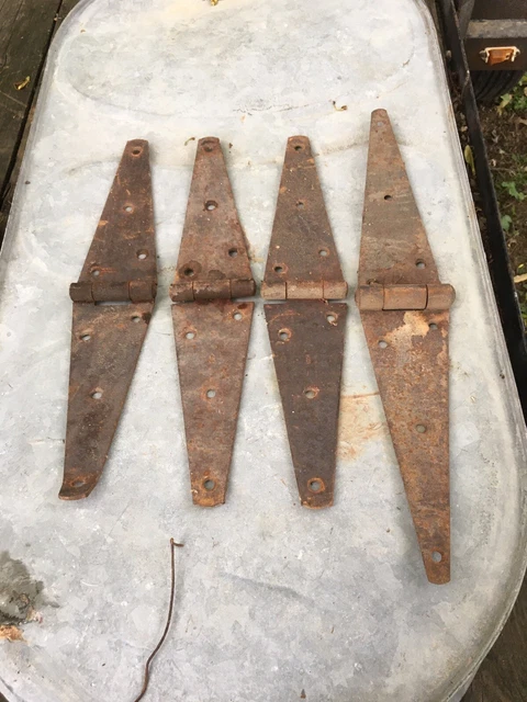 vintage barn door strap hinges 3 Matching