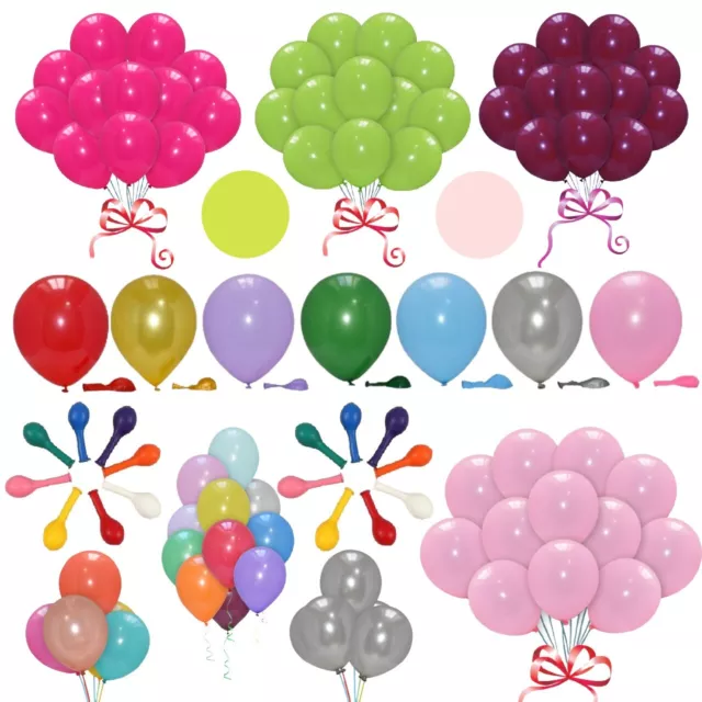 25.4cm 100 Piezas Globos de Látex para Fiesta Boda Cumpleaños Decoración Navidad