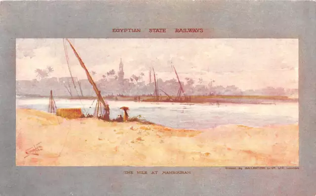 BR100257 egyptian state railways the nile at mansourah egypt africa postcard