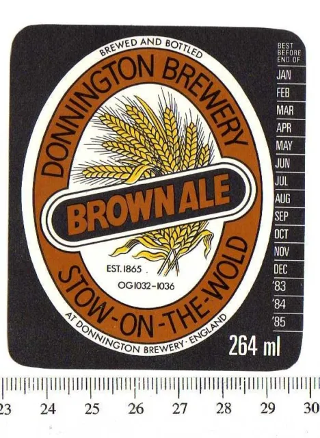 UK Beer Label - Donnington Brewery - Gloucestershire - Brown Ale (version g)